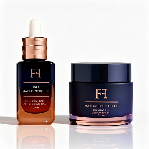 Finch Marine Protocol 24-hour regenerative ritual Night Serum and Day Cream duo set for women 50+ anti-aging
